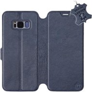 Kryt na mobil Flip puzdro na mobil Samsung Galaxy S8 – Modré – kožené – Blue Leather - Kryt na mobil