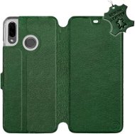 Flip puzdro na mobil Huawei Nova 3 – Zelené  – kožené – Green Leather - Kryt na mobil