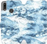 Flip mobile phone case Huawei P Smart 2019 - M058S Light blue horizontal feathers - Phone Cover
