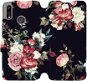 Flip mobile phone case Huawei P Smart 2019 - VD11P Rose on black - Phone Cover