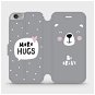Phone Cover Flip mobile case Apple iPhone 6 / iPhone 6s - MH06P Be brave - more hugs - Kryt na mobil