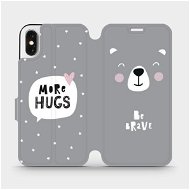 Flip mobile case Apple iPhone X - MH06P Be brave - more hugs - Phone Cover