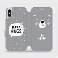 Flip mobile case for Apple iPhone XS - MH06P Be brave - more hugs - Phone Cover