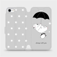 Flip mobile case for Apple iPhone 8 - MH08P Bear and Penguin - always with you - Phone Cover