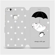 Flip mobile phone case Huawei P10 Lite - MH08P Bear and penguin - always with you - Phone Cover