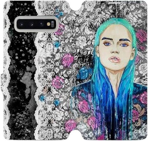 Flip mobile phone case Samsung Galaxy S10 Plus - MF16S Girl with teal hair - Phone Cover - Main image