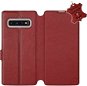 Phone Cover Flip case for Samsung Galaxy S10 Plus - Dark Red - Leather - Dark Red Leather - Kryt na mobil
