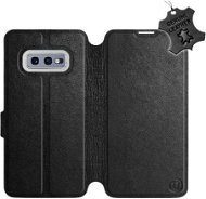Flip case for Samsung Galaxy S10e - Black - Leather - Black Leather - Phone Cover