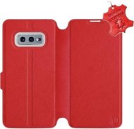 Flip case for Samsung Galaxy S10e - Red - leather - Red Leather - Phone Cover
