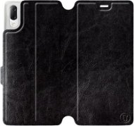 Kryt na mobil Flipové puzdro na mobil Sony Xperia L3 vo vyhotovení  Black & Gray so sivým vnútrom - Kryt na mobil