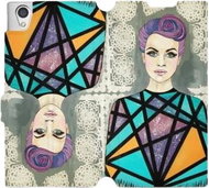 Flipové pouzdro na mobil Sony Xperia L3 - MF20S Dáma s fialovými vlasy - Phone Cover