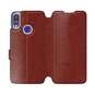 Flip case for Xiaomi Redmi Note 7 in Brown&Gray with grey interior - Phone Cover