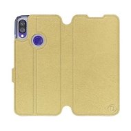 Flip case for Xiaomi Redmi Note 7 in Gold&Gray with grey interior - Phone Cover