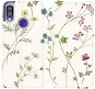 Kryt na mobil Flipové puzdro na mobil Xiaomi Redmi Note 7 – MD03S Tenké rastlinky s kvetmi - Kryt na mobil