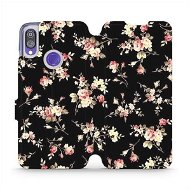 Flip case for Xiaomi Redmi Note 7 - VD02S Flowers on black - Phone Cover