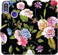 Flip case for Xiaomi Redmi Note 7 - VD07S Roses and flowers on black background - Phone Cover
