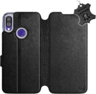 Phone Cover Flip case for Xiaomi Redmi Note 7 - Black - Black Leather - Kryt na mobil