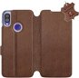 Phone Cover Flip case for Xiaomi Redmi Note 7 - Brown - Leather - Brown Leather - Kryt na mobil