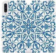 Flipové puzdro na mobil Samsung Galaxy A50 – ME01P Modré kvetinové vzory - Kryt na mobil