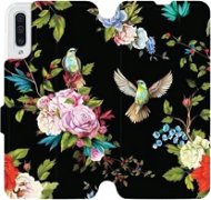 Flipové puzdro na mobil Samsung Galaxy A50 – VD09S Vtáčiky a kvety - Kryt na mobil