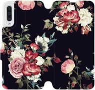 Flipové puzdro na mobil Samsung Galaxy A50 – VD11P Ruže na čiernom - Kryt na mobil