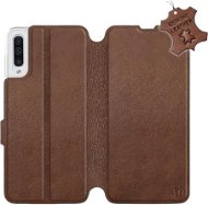 Flip puzdro na mobil Samsung Galaxy A50 – Hnedé – kožené – Brown Leather - Kryt na mobil
