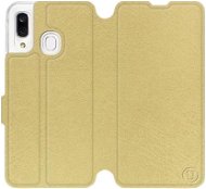 Flip case for Samsung Galaxy A40 in Gold&Gray with grey interior - Phone Cover