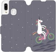 Flip case for Samsung Galaxy A40 - V024P Unicorn on a bike - Phone Cover