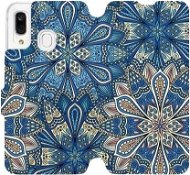 Flip case for mobile Samsung Galaxy A40 - V108P Blue mandala flowers - Phone Cover