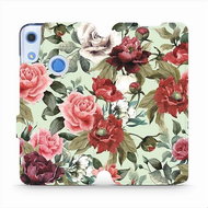 Flip case for Honor 8A - MD06P Roses and flowers on light green background - Phone Cover