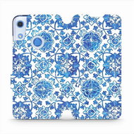 Flip case for Honor 8A - ME05P Blue tiles with flowers - Phone Cover
