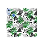 Flip case for Honor 8A - MG02P Green leaves and black triangles - Phone Cover