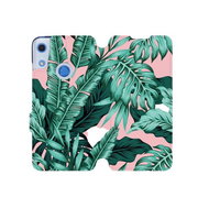 Flip case for Honor 8A - MG03S Green leaves on pink background - Phone Cover