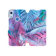 Flip case for Honor 8A - MG10S Purple and blue leaves - Phone Cover