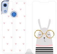 Flip case for Honor 8A - MH02S Rabbit with glasses and pink hearts - Phone Cover