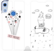 Flip mobile phone case Honor 8A - MH12S Dog, cat, bird HELLO! - Phone Cover