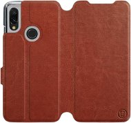 Flip case for Xiaomi Redmi 7 in Brown&Gray with grey interior - Phone Cover