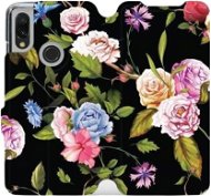 Flipové puzdro na mobil Xiaomi Redmi 7 – VD07S Ruže a kvety na čiernom pozadí - Kryt na mobil