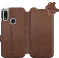 Flip case for Xiaomi Redmi 7 - Brown - Leather - Brown Leather - Phone Cover