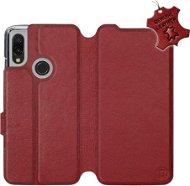 Flip case for Xiaomi Redmi 7 - Dark Red - Leather - Dark Red Leather - Phone Cover