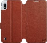 Flip case for Samsung Galaxy A10 in Brown&Gray with grey interior - Phone Cover