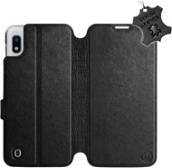 Flip case for Samsung Galaxy A10 - Black - Leather - Black Leather - Phone Cover
