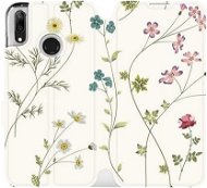 Flipové puzdro na mobil Huawei Y7 2019 – MD03S Tenké rastlinky s kvetmi - Kryt na mobil