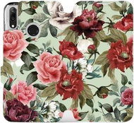 Flip mobile phone case Huawei Y7 2019 - MD06P Roses and flowers on light green background - Phone Cover