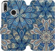 Flip mobile phone case Huawei Y7 2019 - V108P Blue mandala flowers - Phone Cover