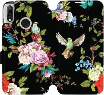 Flip mobile phone case Huawei Y7 2019 - VD09S Birds and flowers - Phone Cover - Main image
