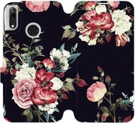 Flip mobile phone case Huawei Y7 2019 - VD11P Rose on black - Phone Cover