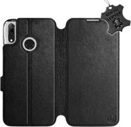 Flip case for Huawei Y7 2019 - Black - Leather - Black Leather - Phone Cover