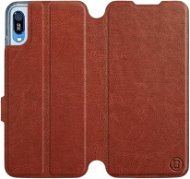 Flip case for Huawei Y6 2019 in Brown&Gray with grey interior - Phone Cover