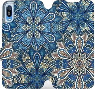 Flip mobile phone case Huawei Y6 2019 - V108P Blue mandala flowers - Phone Cover